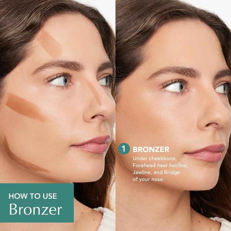 Triple Threat Color Stick - Cream Bronzer & Contour Makeup with Vitamin E | Waterproof, Fair Light Neutral