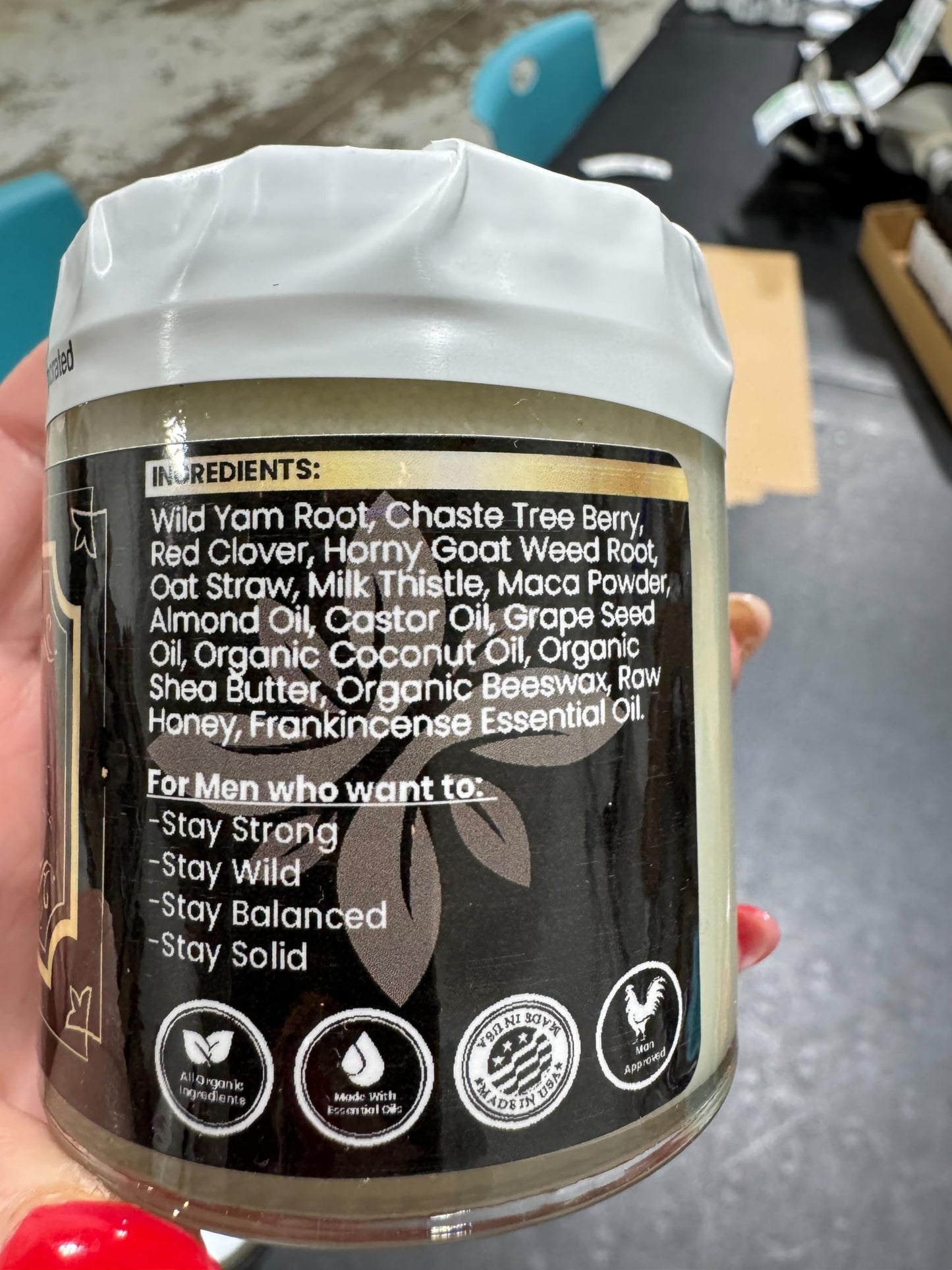 Genesis Solomon’s Secret Men’s Wild Yam Root Cream 4oz, Organic Yam Cream for Men with Maca, Chaste Tree Berry and Red Clover, Fast-Absorbing, Non-Greasy, Made in USA