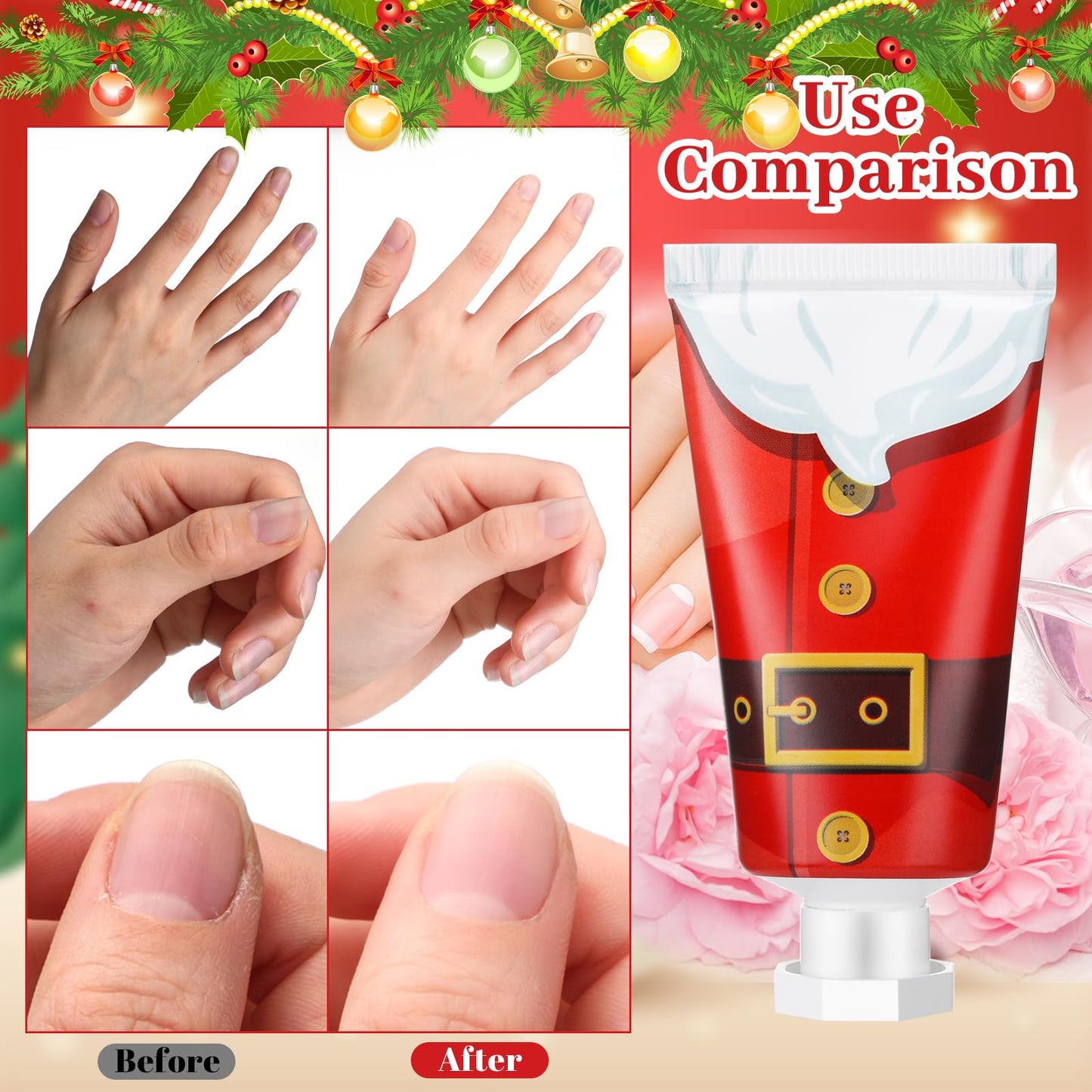 Heigble 30 Pcs Holiday Hand Cream Bulk Winter Gifts for Women Christmas Party Favors Mini Hand Lotion Set 1.1 Fl oz Travel Size for Dry Skin Women Mom Coworkers(Santa Belt)