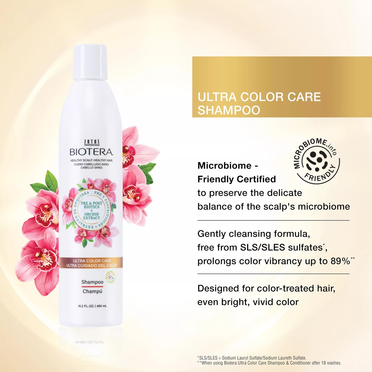 Biotera Ultra Color Care Shampoo | Prolongs Vivid Color-Treated Hair | Microbiome Friendly | Vegan & Animal Test Free | Paraben & Sulfate Free | Color-Safe | 15.2 Fl Oz