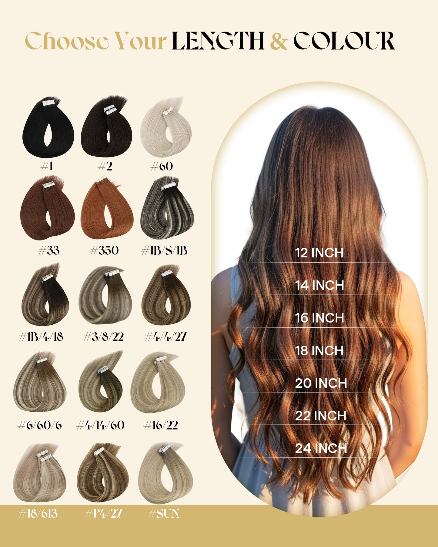 Ve Sunny Tape in Hair Extensions Real Human Hair Invisible Remy Human Hair Straight Tape Ins Double Sided White Blonde 24 inch 10Pcs 25G