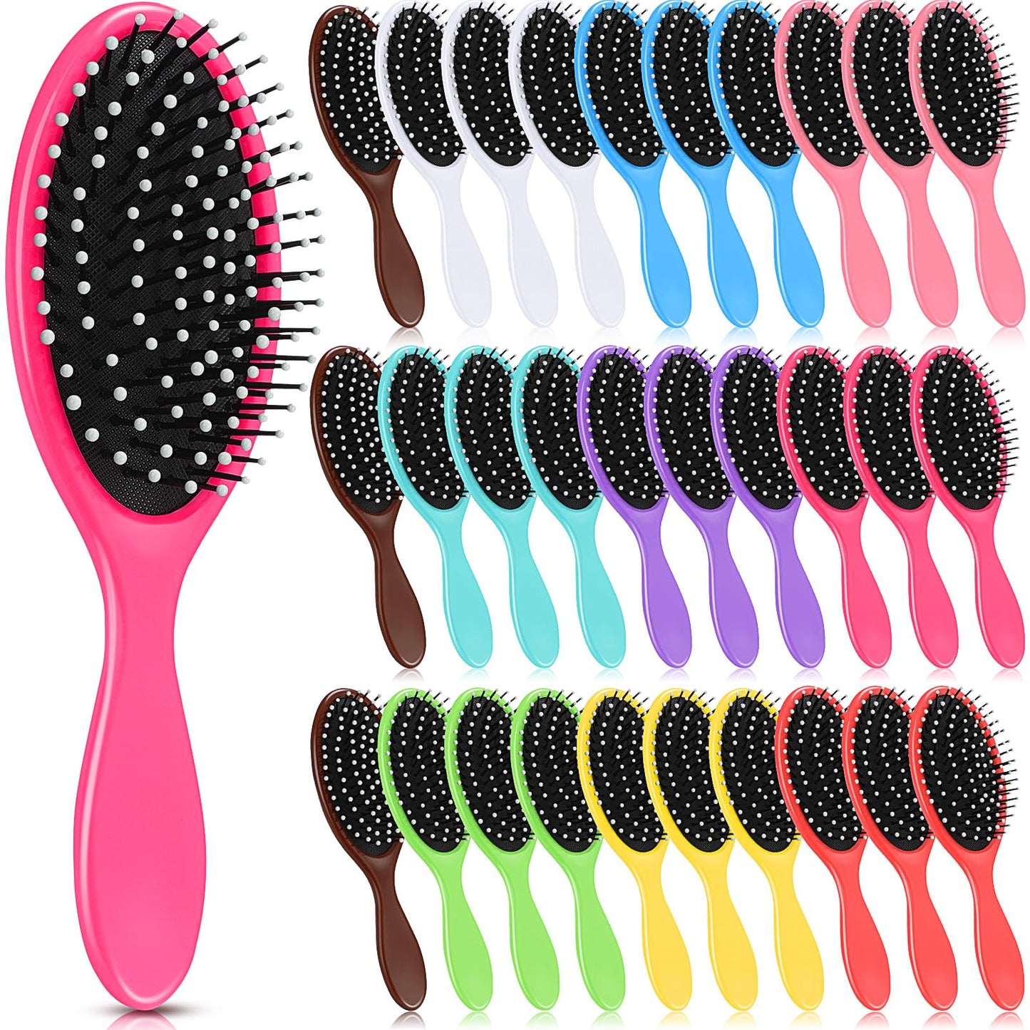Suclain 30 Pcs Hair Brushes Bulk for Women, Travel Detangling Brush