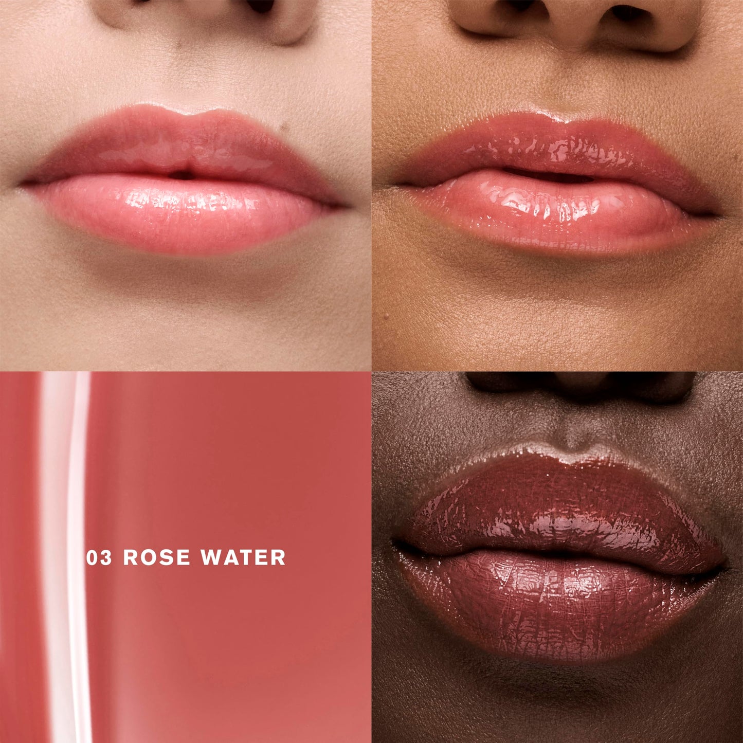 Estée Lauder Glossy Pout Lip Oil | Plumping & Moisturizing with a Sheer Tint | Includes Hyaluronic Acid + Vitamin E, 03 Rose Water