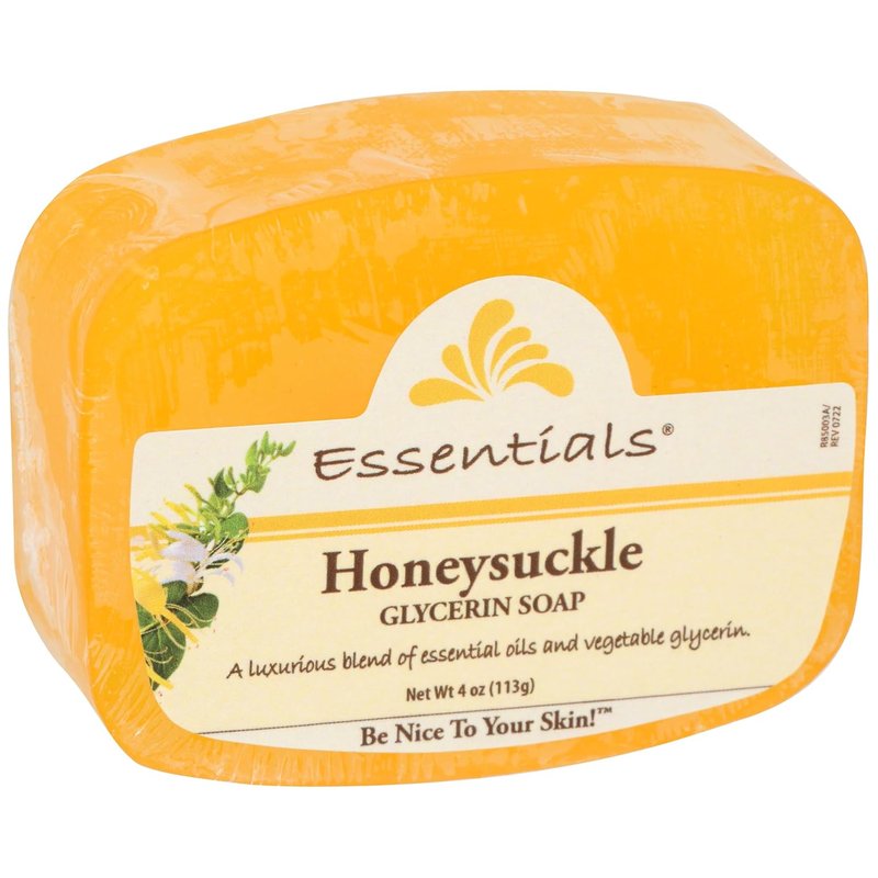 Glycerin Bar Soap - Honeysuckle Scent, Moisturizing Formula | 4 Ounce, Pack of 12