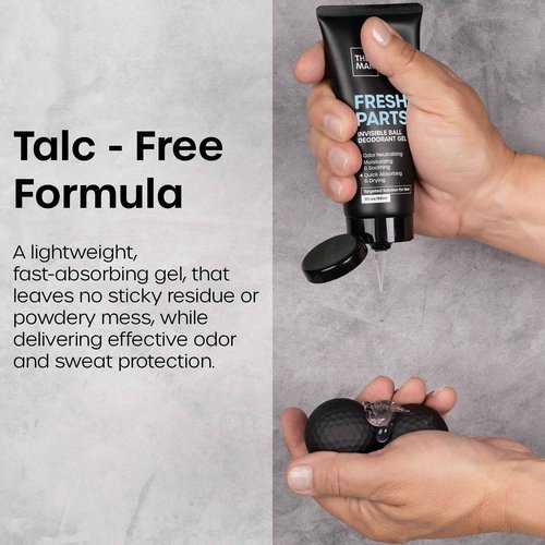 The Man Fresh Parts-Invisible Ball Deodorant Gel-Odor Control & Intimate Hygiene for Men-Quick Drying Balls, Crotch & Groin Gel-No Sticky or Powdery Residue-Sweat Defense for Happy Nuts (3fl.oz)