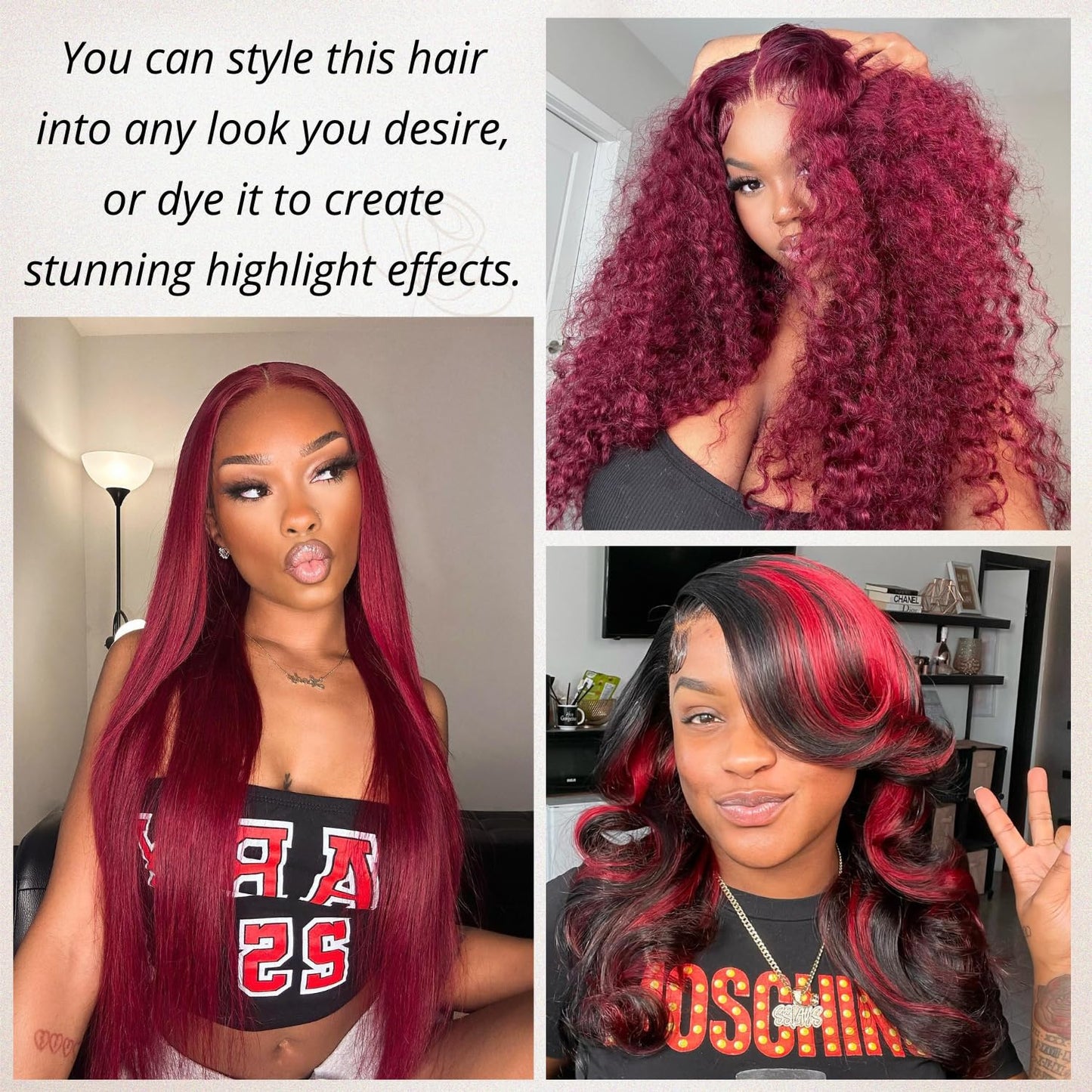 Anmetan Red Burgundy Bundles Human Hair Body Wave, 12A Colored Bundles Human Hair 100% Unprocessed Remy Hair, Soft and Thick Burgundy Cherry Red 99J Single Wavy Sew in Quick Weave Double Weft 14 Inch