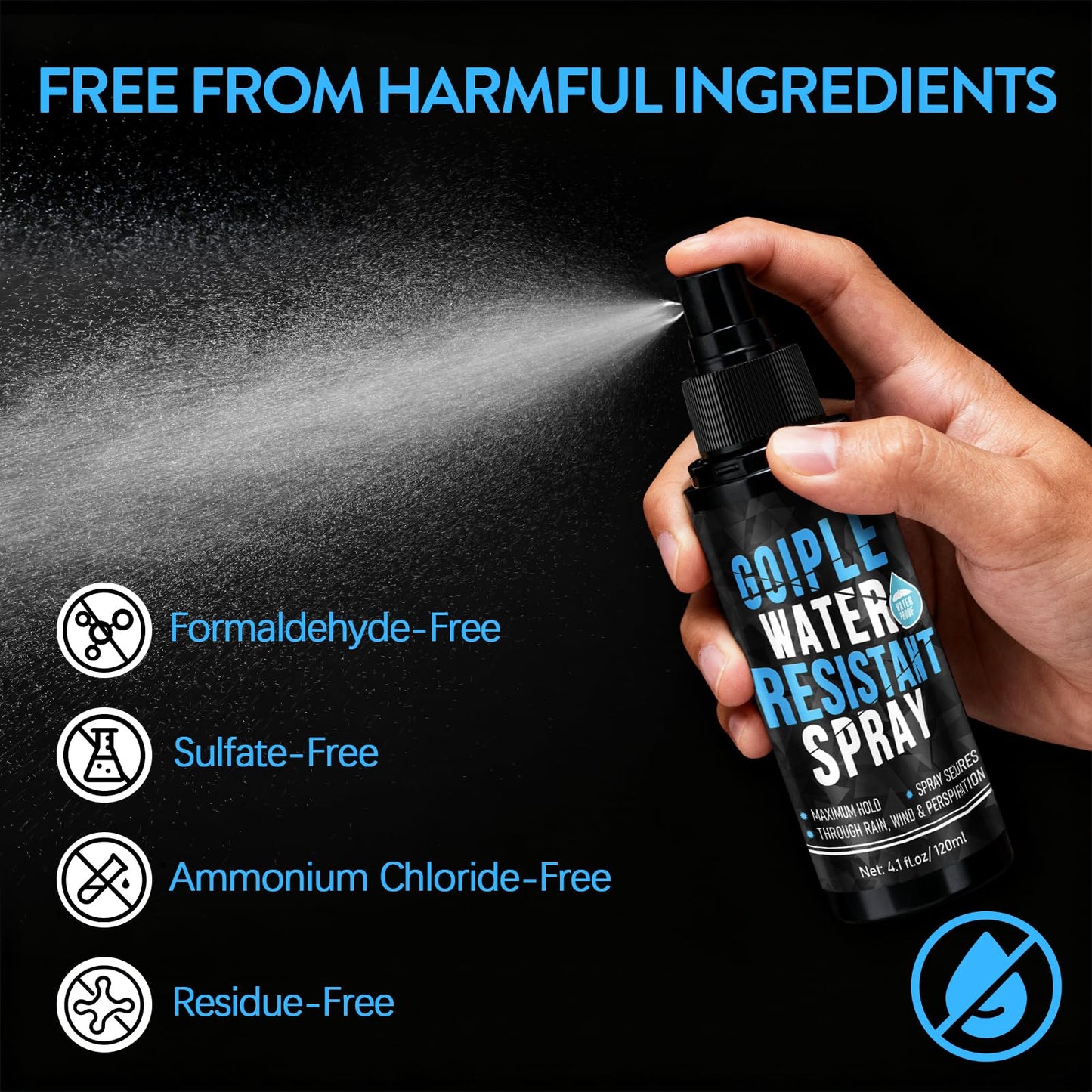 Hair Fiber Water Resistant Spray for Men, Hair Fiber Holding Sprays for Black Hairs Extra Hold | Barber Enhancement Spray for Mens Hair & Beard, Waterproof Hairline Enhancer & Volumizing Sprays