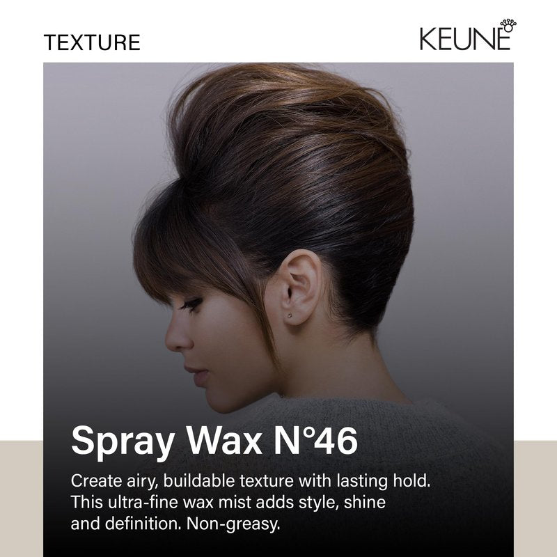 KEUNE Style Spray Wax for Hair Texture and Hold, Buildable Texture & Natural Shine, 6.1 Fl Oz