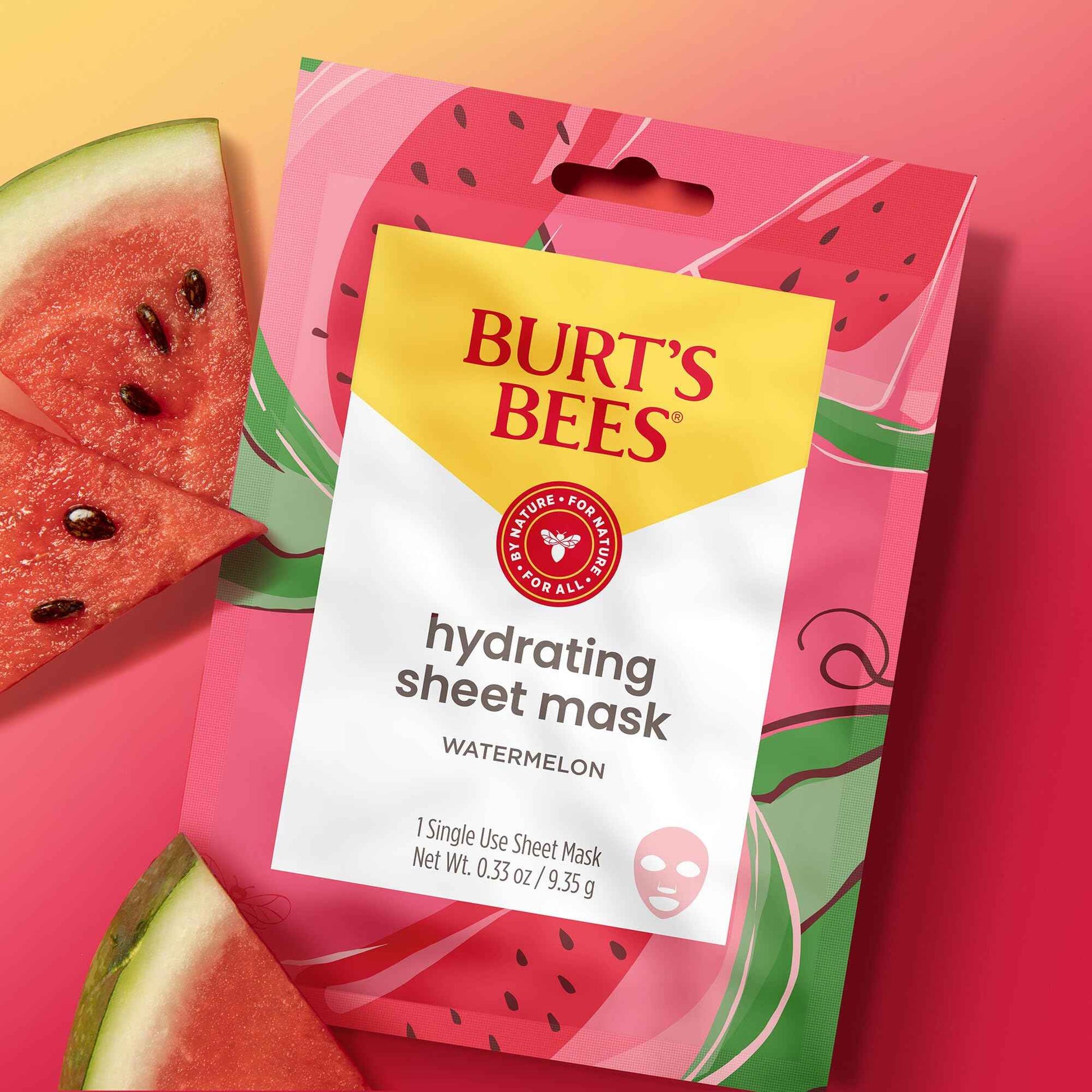 Burt's Bees Hydrating Sheet Mask with Watermelon, Pack of 6