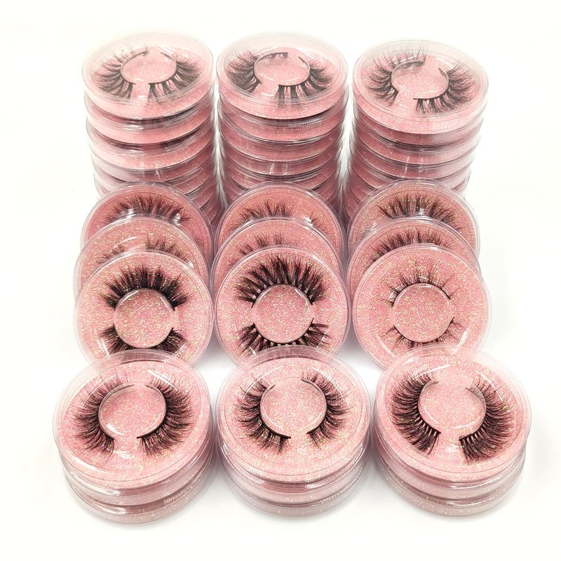 U-Hotmi Wholesale Fales Eyelashes, Mink Lashes Thick 5D Volume Natural Fake Lashes Pack(50 Pairs)