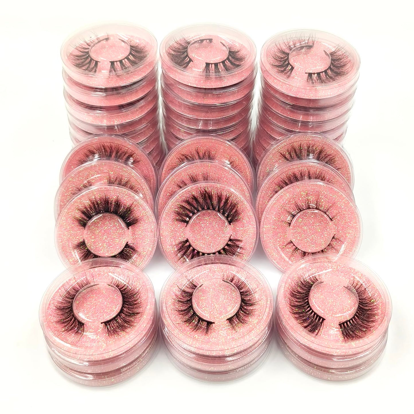 U-Hotmi Wholesale Fales Eyelashes, Mink Lashes Thick 5D Volume Natural Fake Lashes Pack(30 Pairs)