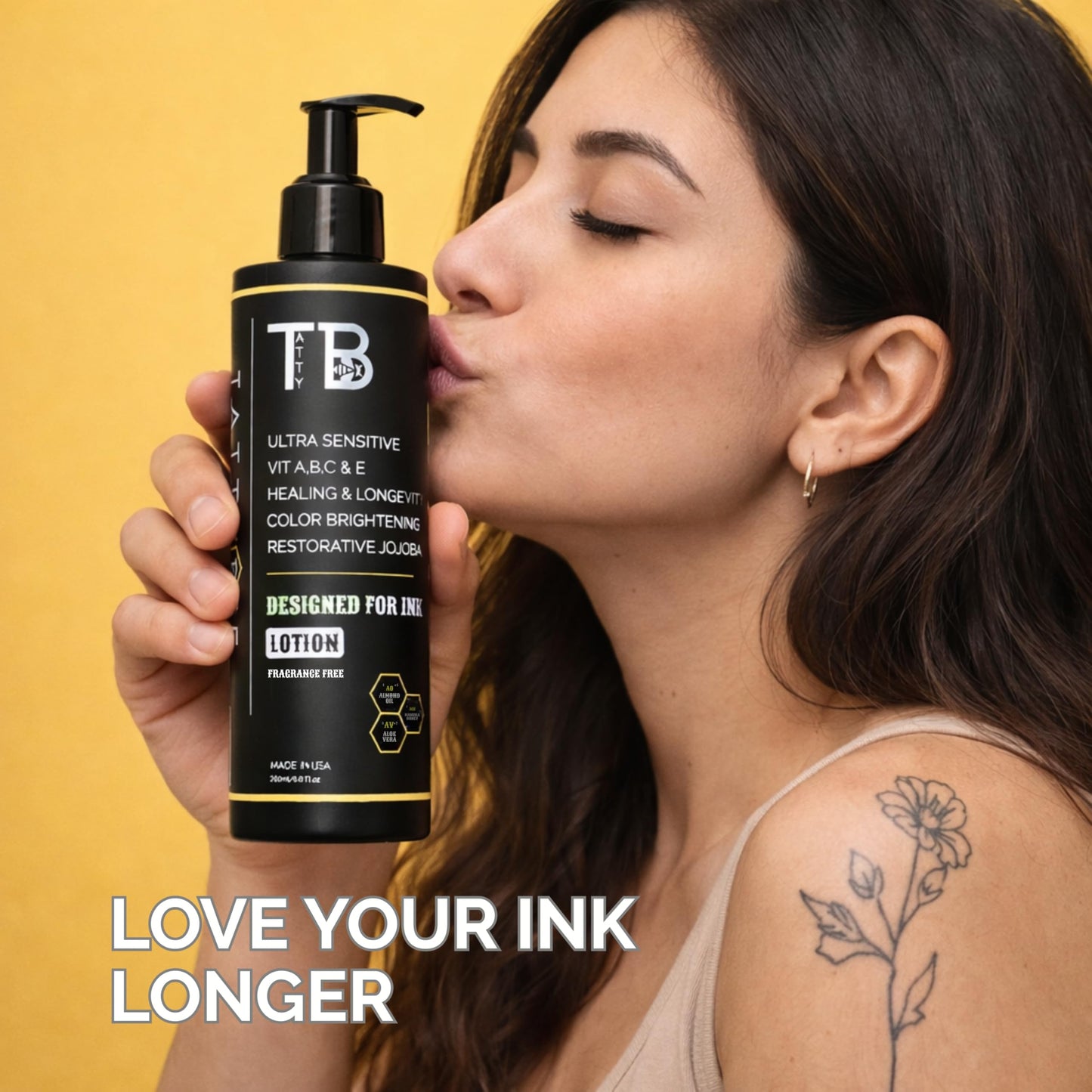 Tattoo Aftercare Lotion – Hydrating Tattoo Moisturizer with Jojoba Oil, Manuka Honey & Vitamins A, B, C & E – Soothes, Heals & Protects Ink – Fast-Absorbing, Non-Greasy – 6.8 fl oz