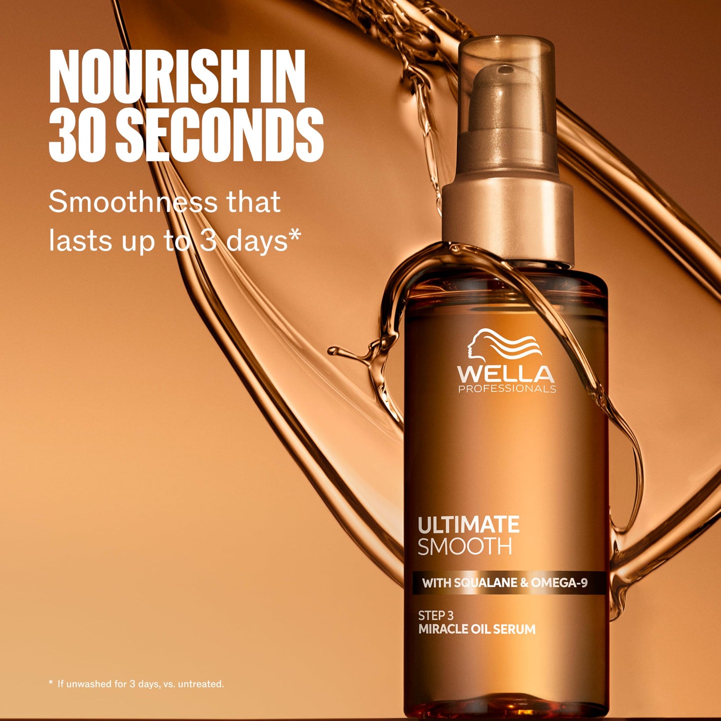 Wella Professionals ULTIMATE SMOOTH Miracle Oil Serum for Dry, Dull & Frizzy Hair | With Squalane & Omega 9 | 1 Fl Oz