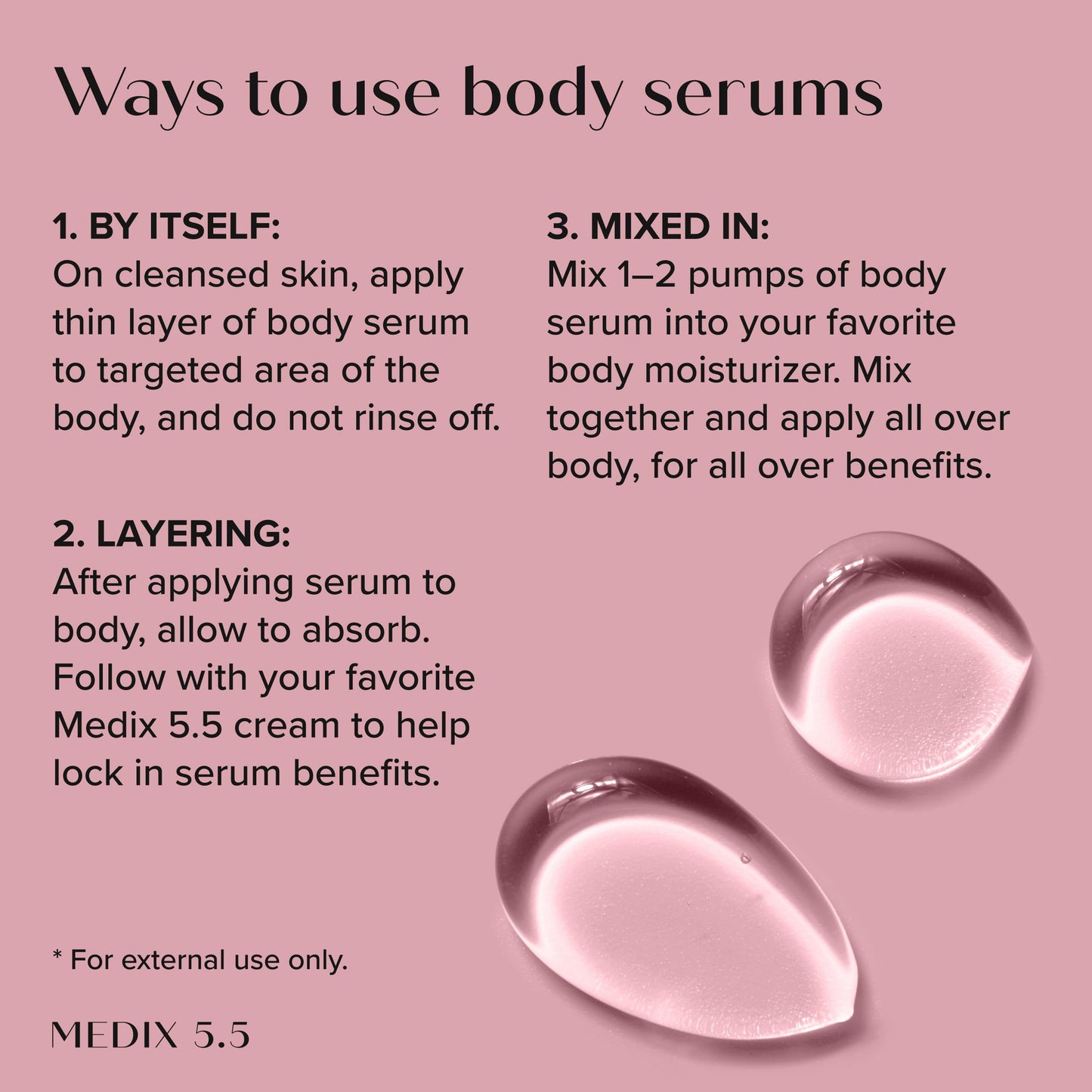 MEDIX Retinol Body Lotion + 3% Hyaluronic Acid Booster Serum Moisturizer 2PC Skin Care Set | Crepey Skin Care Treatment | Retinol Body Cream Targets Appearance Of Sagging Crepe Skin & Wrinkles, 2PC