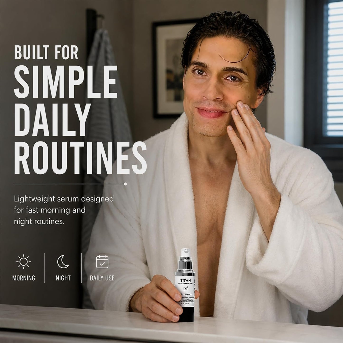Anti-Aging Face Serum for Men - High Potency Skin Tightening Lotion with 5% Niacinamide & Vitamin C | Unscented