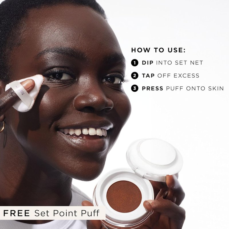 Tarte Creaseless Setting Powder - Lightweight Loose Face Powder for Longwear Finish | Vegan & Oil-Absorbing Formula
