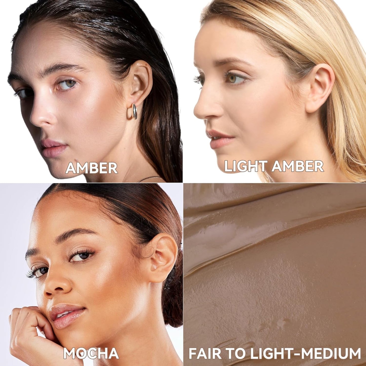 Cool Toned Contour Stick - Creamy Blendable Formula for Natural Face Sculpting | Fair/Light Skin, 01 Amber