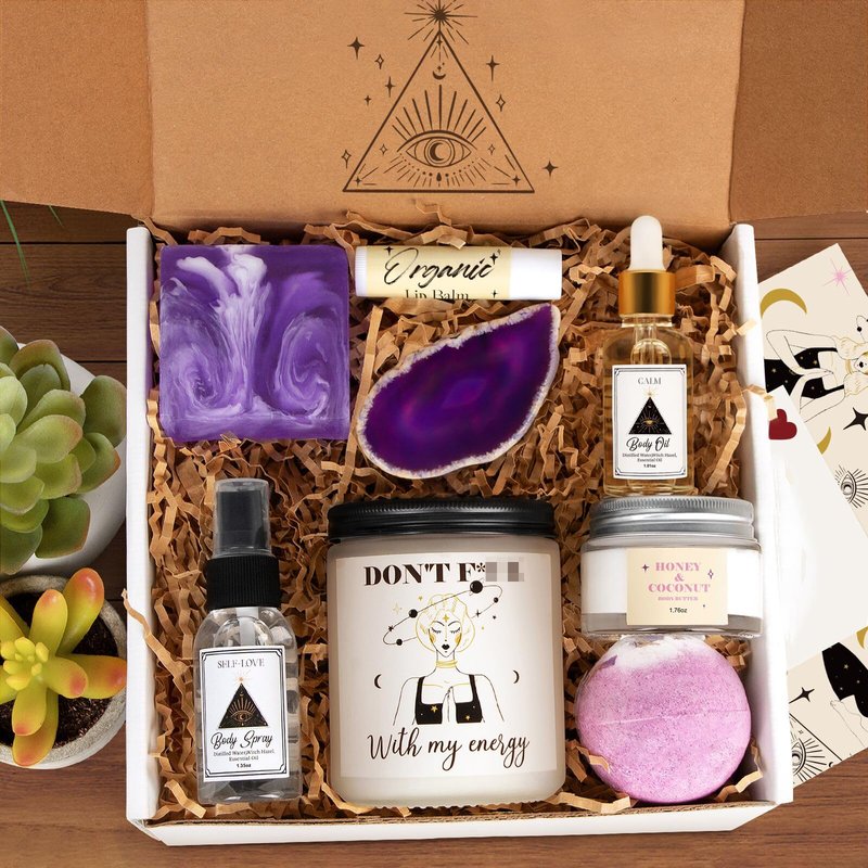 Care Package for Women, Self Care Gifts for Women Basket, Gifts for Womens Birthday Unique, Stress Relief for Mom/Wife/Friends, Witchy Gift, Divorce Breakup Gifts, Spa Gift Mother Day, Birthday