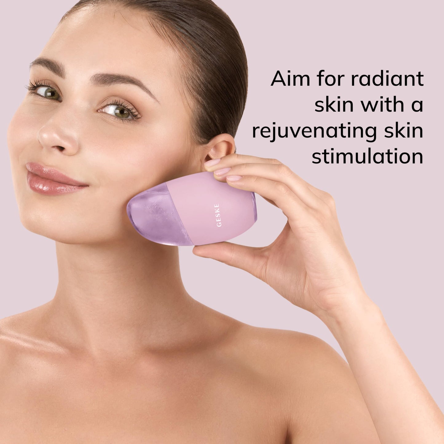 GESKE SmartAppGuided™ Cool & Warm Eye & Face Massager | 7 in 1 | Multi Massager | Face & Neck | Battery-free Cooling & Warming | Firms, Relaxes & De-Puffs Skin | Eye-Nose Area Targeted Design
