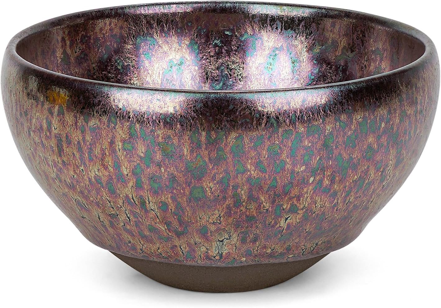 Ceramic Shaving Bowl for Men - Jian Zhan Glaze Wet Shave Mug | Purple Lathering Bowl