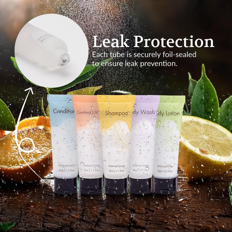 NISGUR Double Sealed Hotel Conditioner Bulk 100 Pack Individually Wrapped Travel Size Conditioner Aloe and Green Tea Extract Infused Hotel Supplies and Toiletries for Guest
