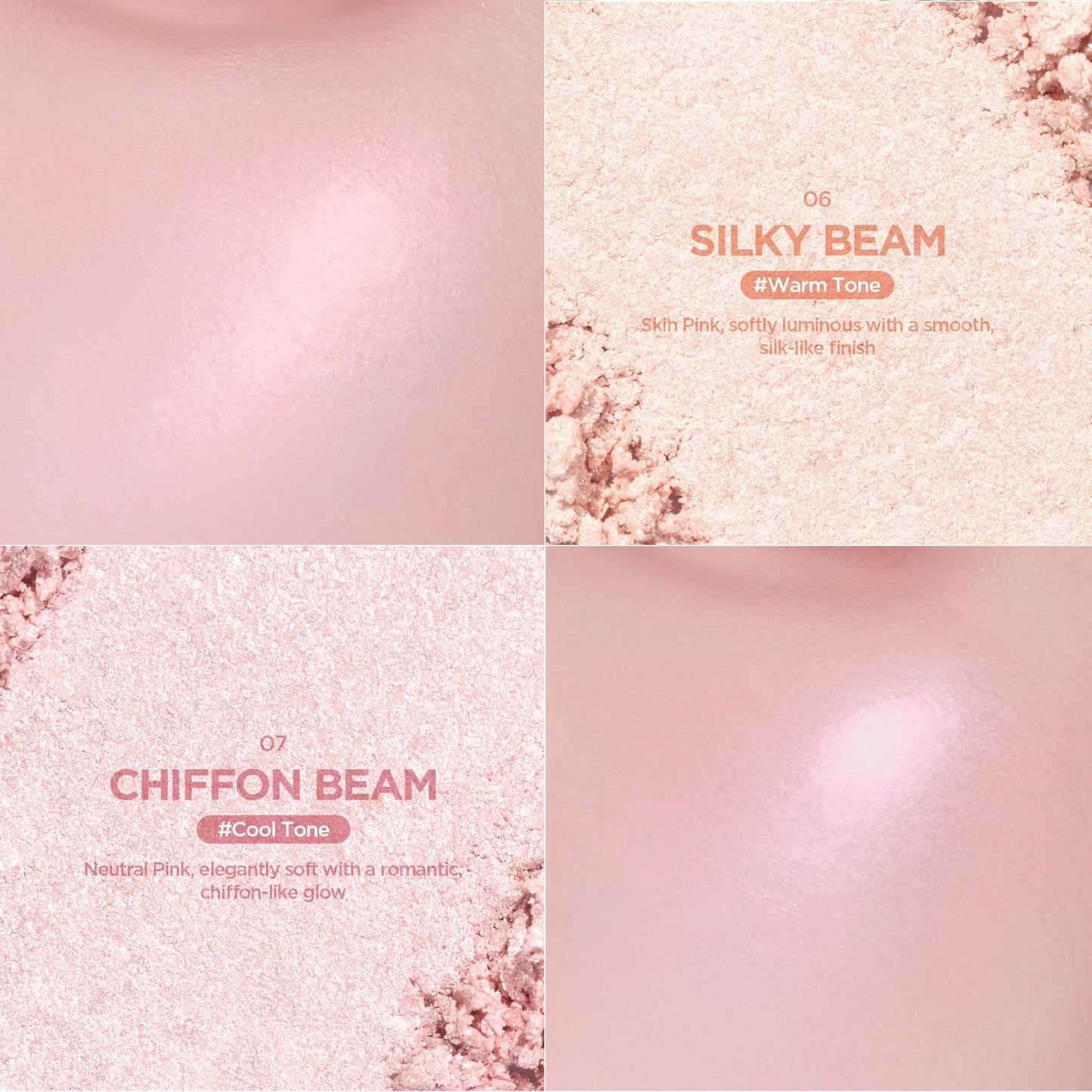 lilybyred Luv Beam Glow Veil | Korean Heart-Shaped Highlighter, Illuminating Shimmer, Radiant Glow, Silky Powder Texture, Buildable & Blendable, Lightweight & Long-Lasting, 0.11 oz. (01 Dreamy Beam)