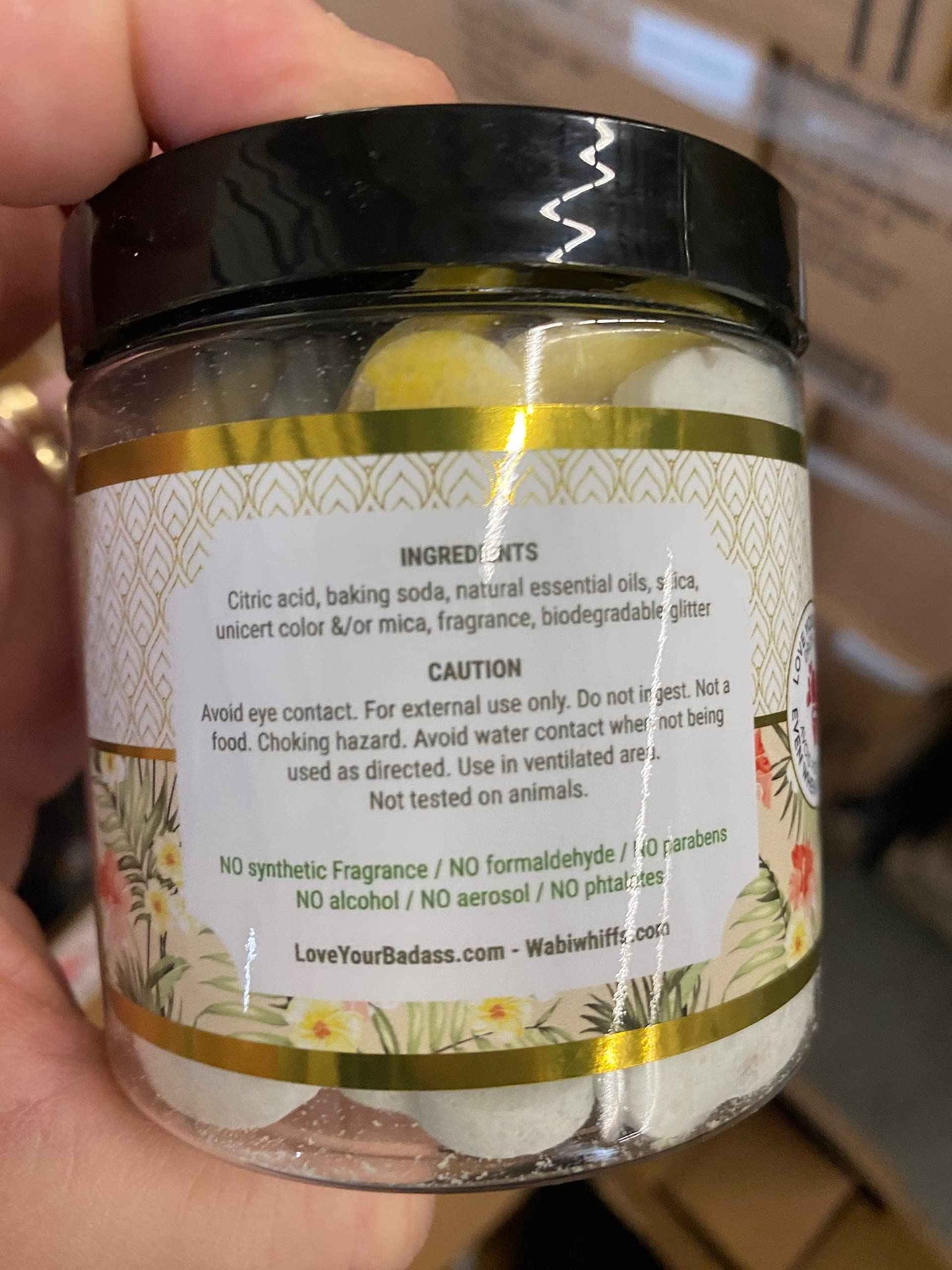 Wabi Whiffs Fizzing Toilet Bombs – Bling | Natural Bathroom Deodorizer | Odor Eliminator Tablets for Freshness & Cleanliness | Eco-Friendly Septic Safe Tablets | 60 Count |