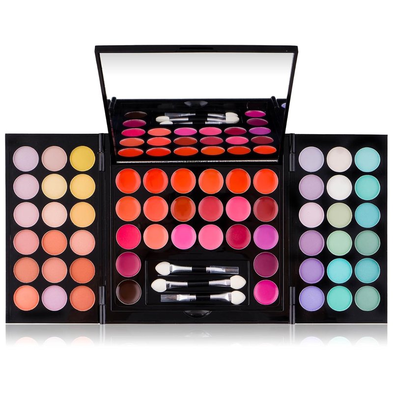 SHANY All About That Face Makeup Kit | Complete Beginner Makeup Set with Eye Shadows, Lip Colors & Applicators