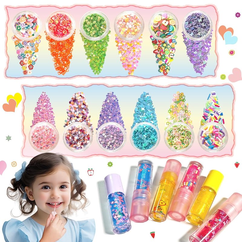 DIY Lip Gloss Making Kit - All-in-One Lip Care Set with Clear Base, Pigments & Glitter | Creative Gift for Women & Girls