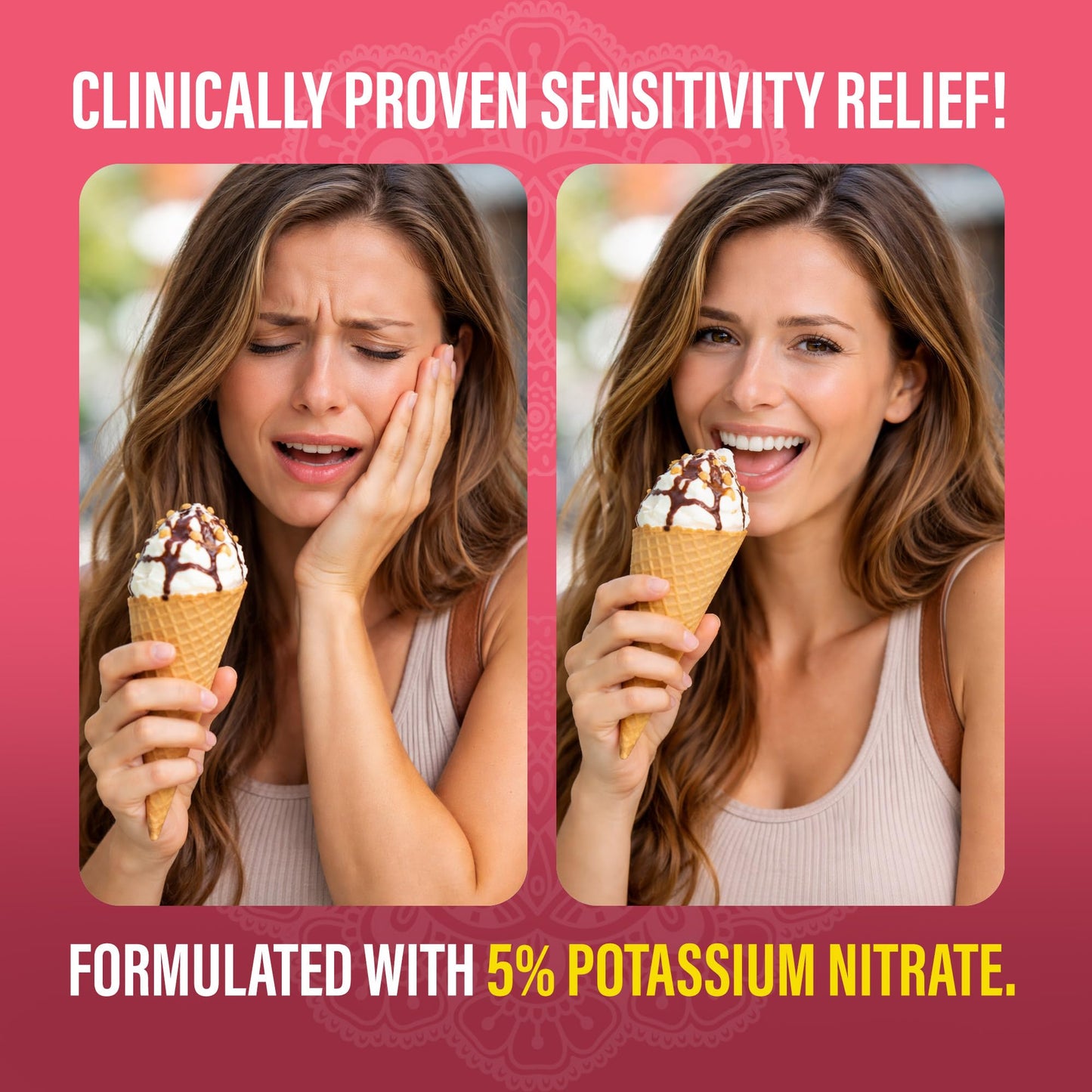 GuruNanda Sensitive Toothpaste – 5% Potassium Nitrate for Tooth Sensitivity Relief, with Nano-Hydroxyapatite,Xylitol & White Turmeric, with Toothpaste Squeezer, Natural Clove Mint, 4.2 oz