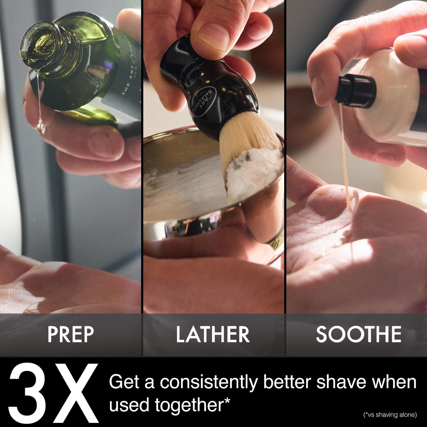 The Art Of Shaving Unscented Shave Kit for Men – Clinically Tested For Sensitive Skin – For a Close, Comfortable Shave – Pre-Shave Oil, Shaving Cream, Shaving Brush, After-Shave Balm