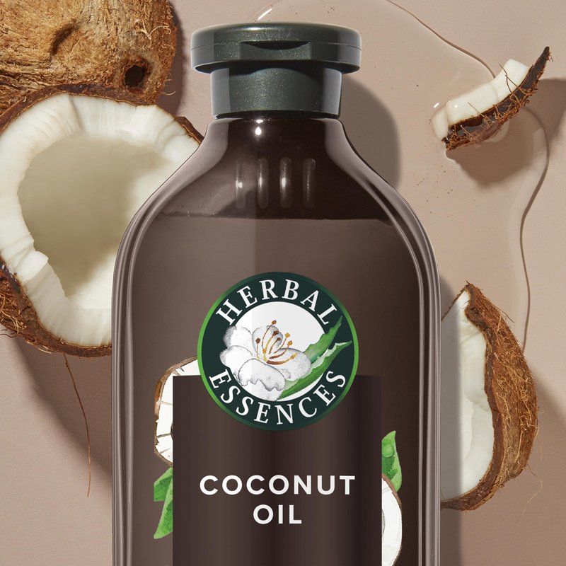 Herbal Essences Coconut Oil Hydrating Shampoo, 13.5 Fl Oz, with Certified Camellia Oil and Aloe Vera, For All Hair Types, Especially Dry Hair