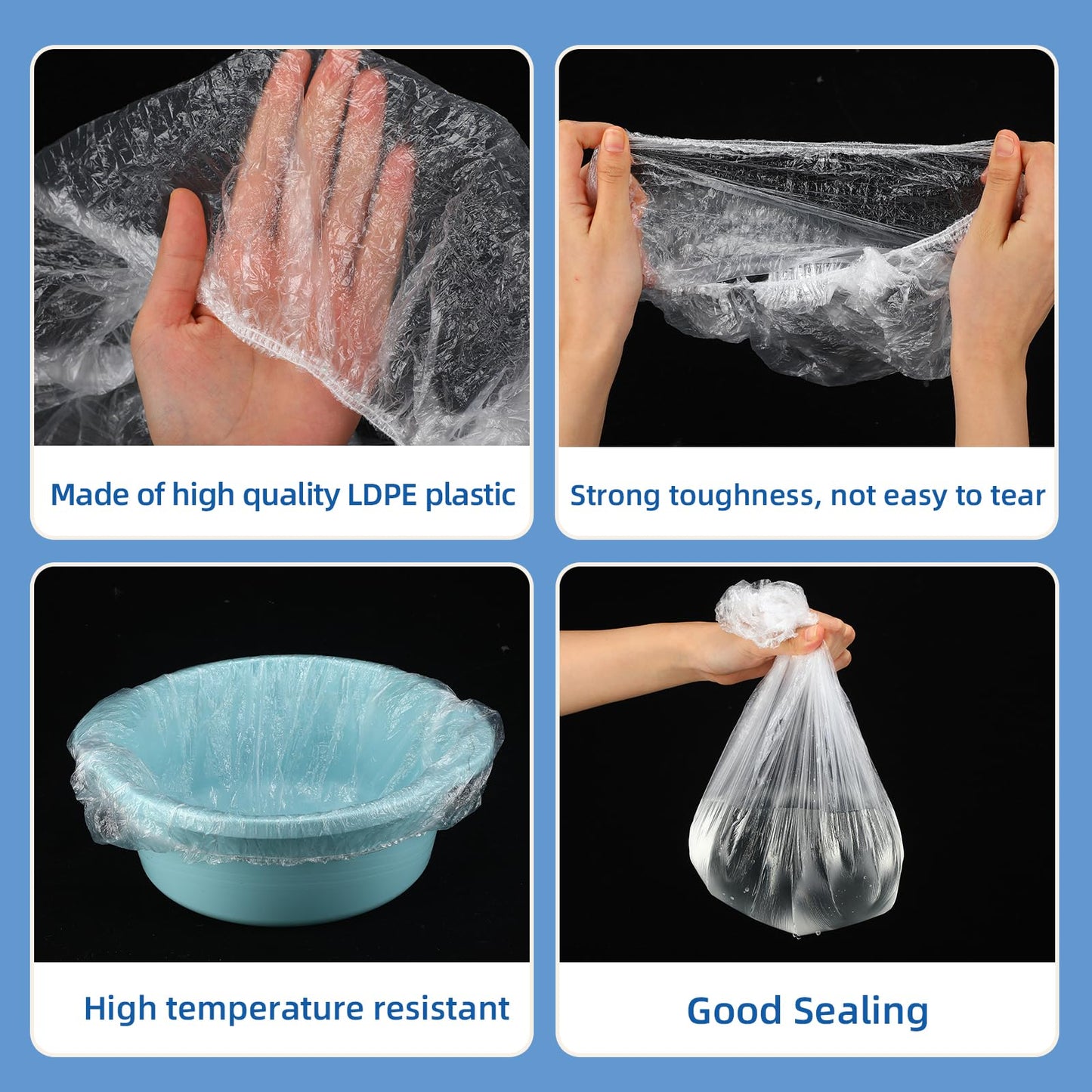 300 Transparent Pedicure Liners 13.8 x 19.7 In Disposable Pedicure Liners