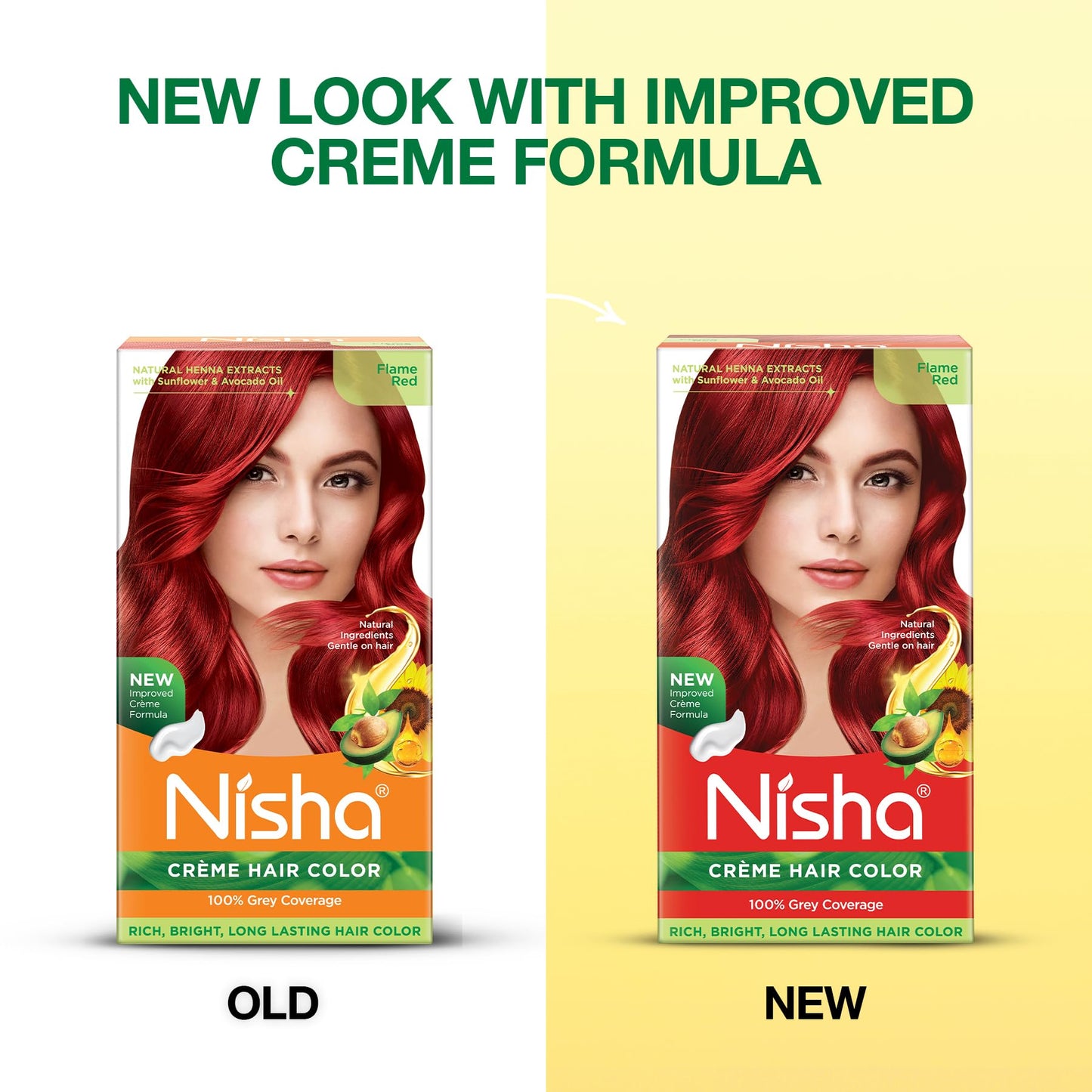 Nisha Creme Hair Color Flame Red Hair Dye Permanent Red Hair Colour 5.07 fl oz, Pack of 1