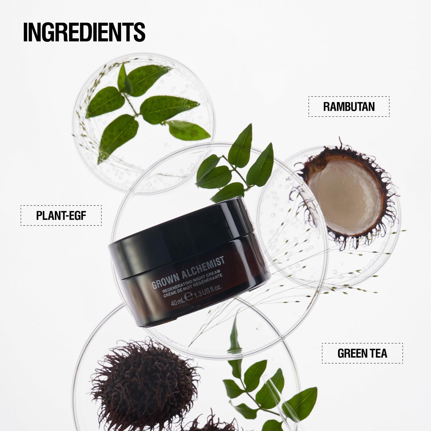 Grown Alchemist Regenerating Night Cream, 40ml, Anti-Aging Moisturizer for Firming, Collagen Boost & Wrinkle Reduction