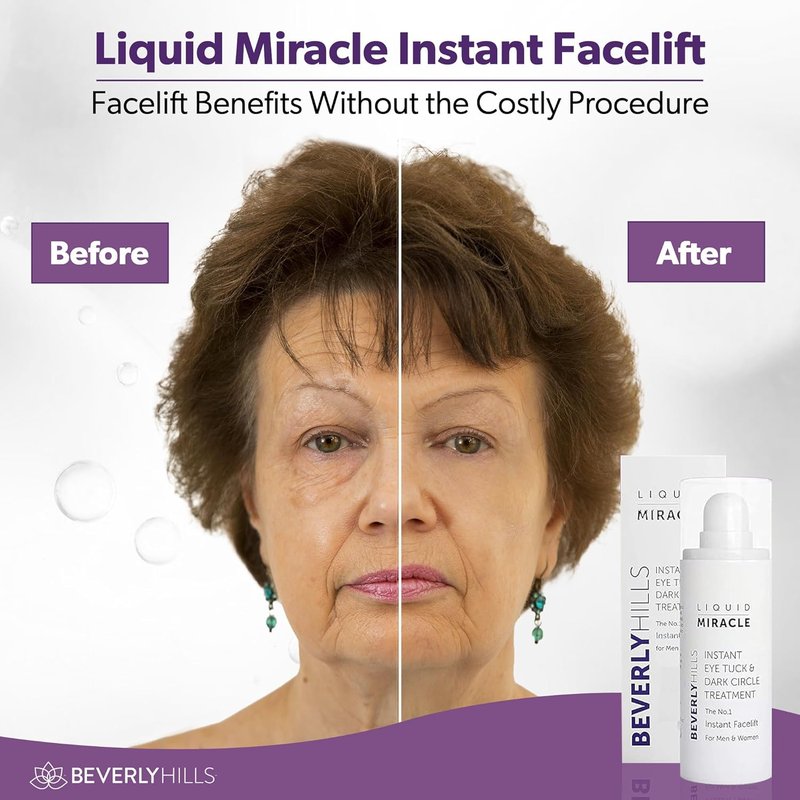 Instant Facelift Eye Serum - Anti-Aging Treatment for Dark Circles, Puffiness & Wrinkles | 30mL (120-Day Supply)