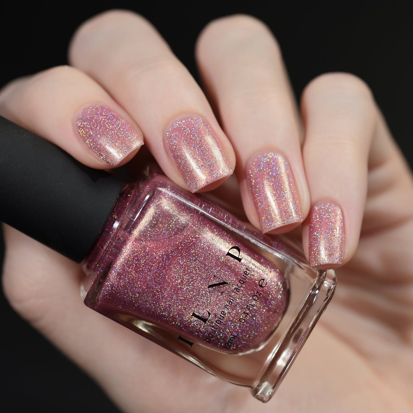 ILNP Ballet Slipper - Soft Pink Holographic Nail Polish, Ballet Pink Shimmer Polish, Vegan, Non-Toxic, Cruelty Free