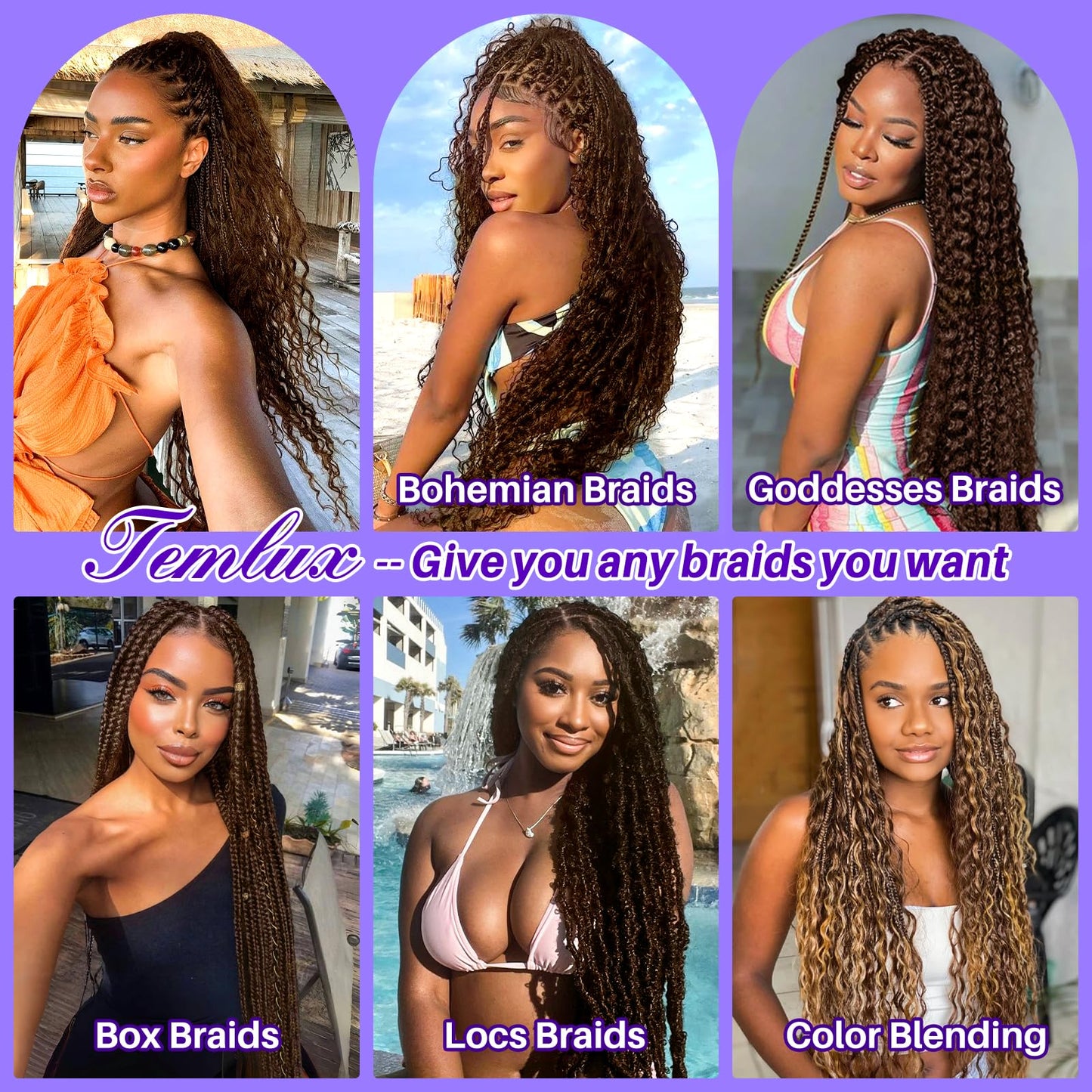 Human Braiding Hair for Boho Braids 110g Deep Wave Boho Bulk Human Hair for Braiding Knotless 12A Wet and Wavy Bohemian 3 No Weft Bundles/Pack Curly Braids Natural Color 14 Inch