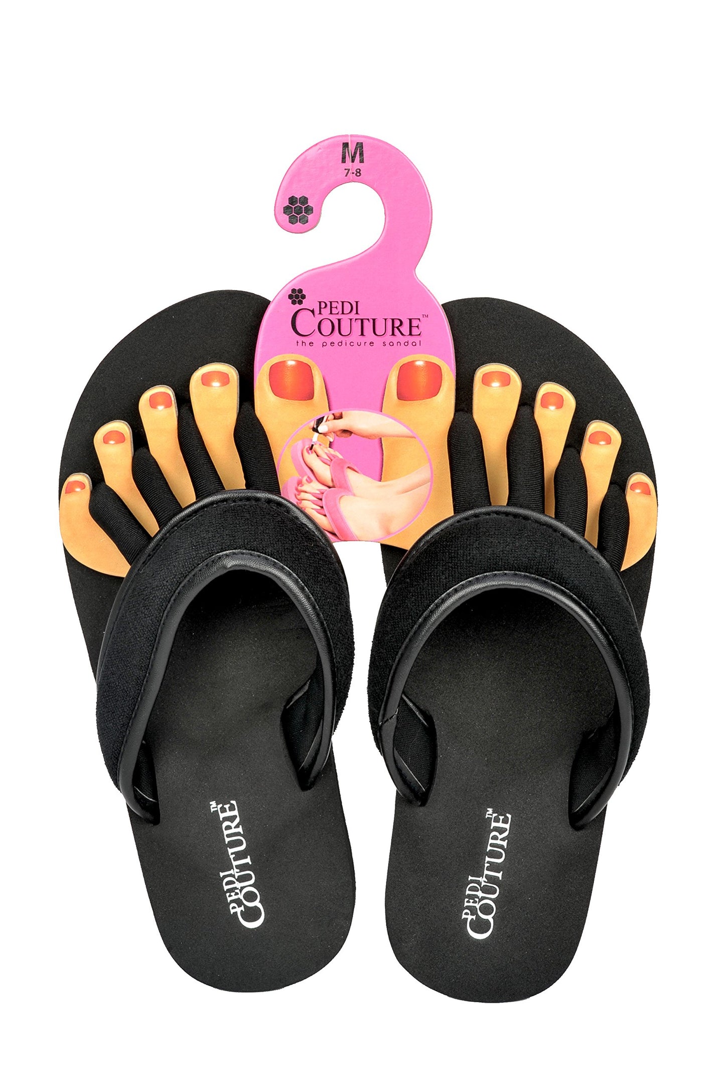 Pedi Couture Pedicure Sandals for Women with Built-In Toe Separators