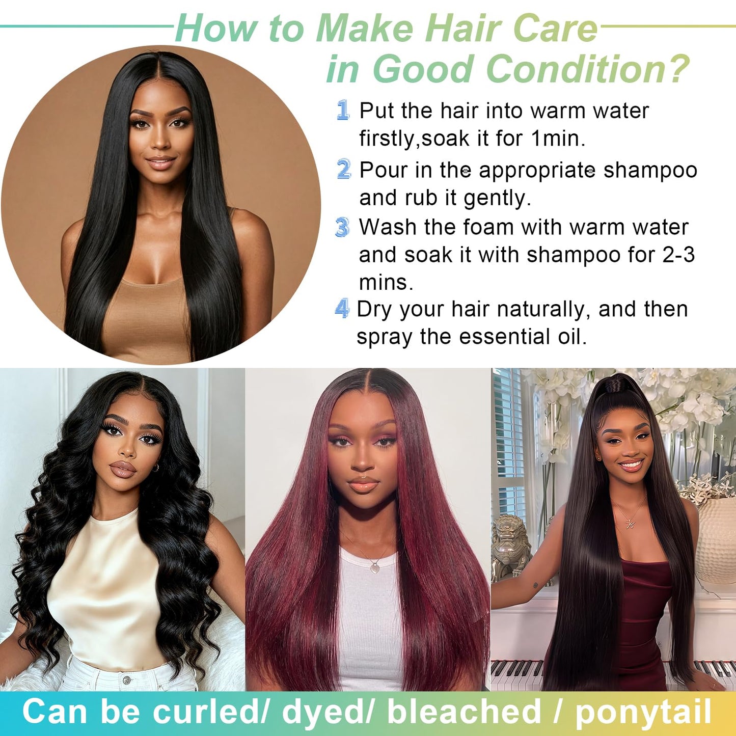 AnJudyReid Straight Hair Bundles 13A Brazilian Virgin Human Hair Bundles Straight 22 Inch 100% Unprocessed Virgin Hair Bundles Natural Black