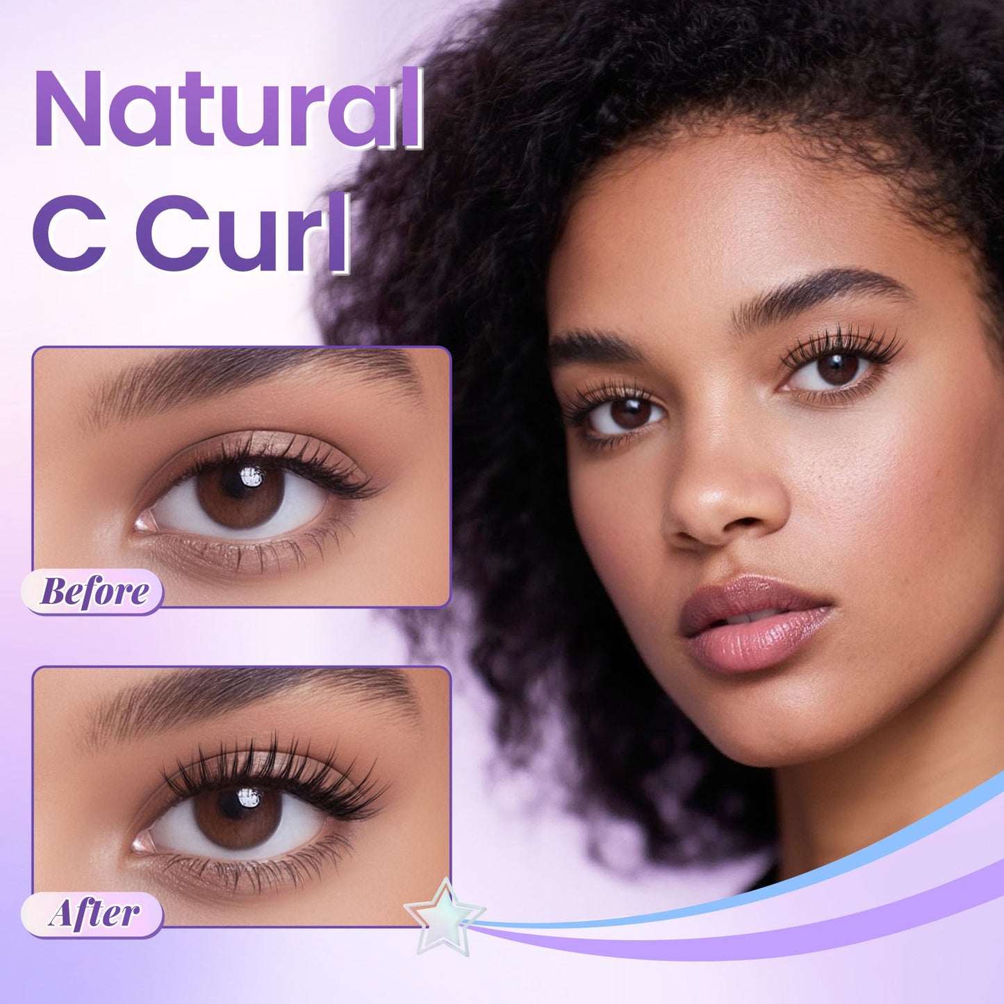 LAWINK Pre Glued Lash Clusters, 132PCS, 10-12MM, C-Curly