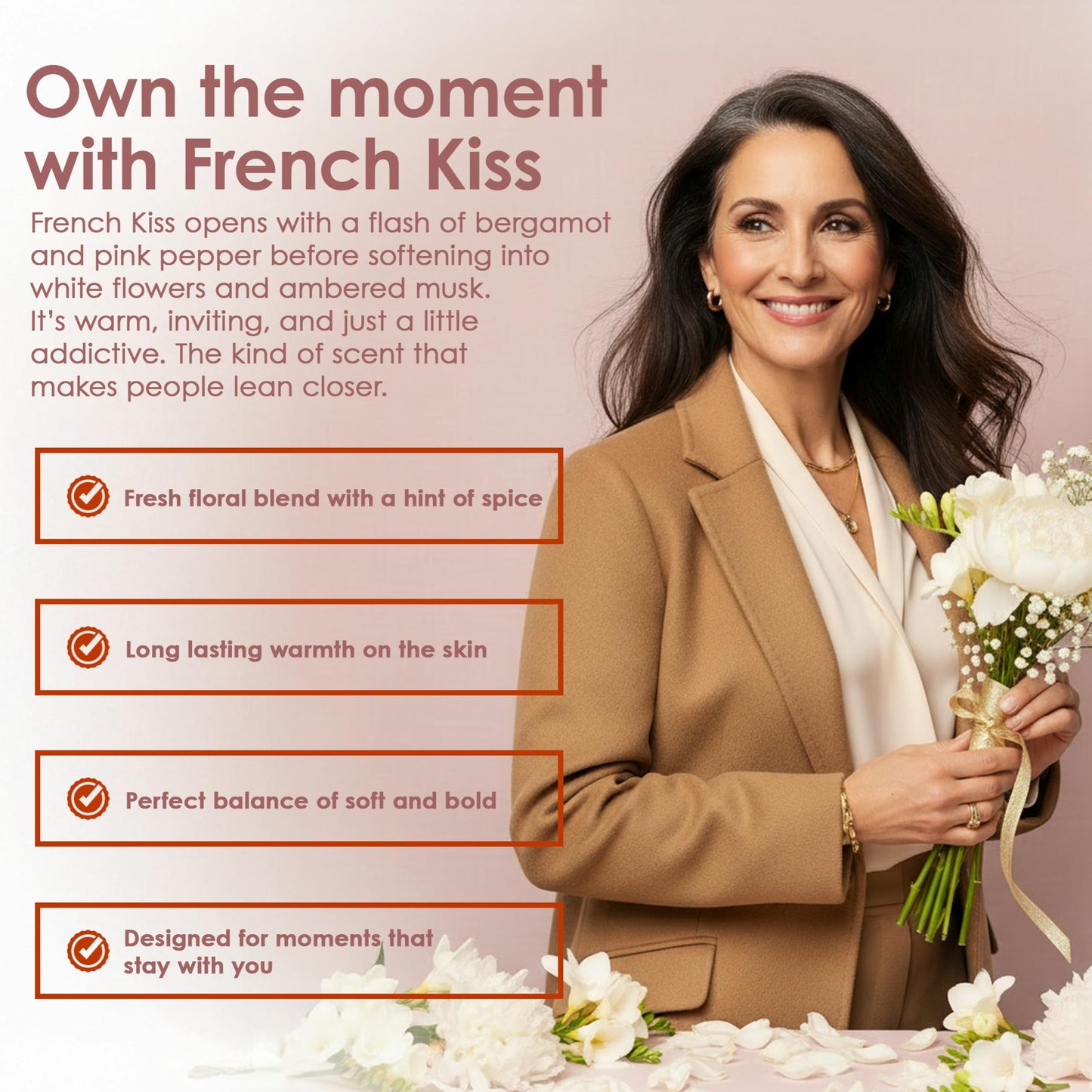 TAHARI Eau de Parfum for Women - Sweet & Seductive French Kiss Long-Lasting Fragrance, Affordable Perfume for Ladies, Elegant Cologne, Feminine Scent, Luxury Women’s Fragrance – 3.4 fl. oz / 100 mL