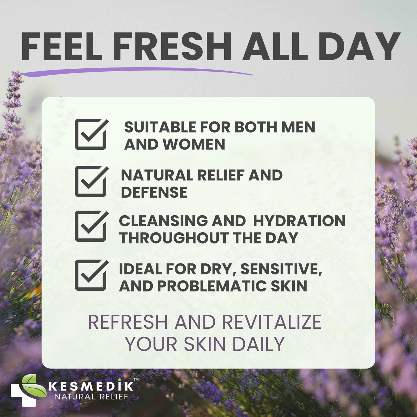 KESMEDIK Tea Tree Lavender Body Wash MaxTherapy, Itchy Skin Relief, Antifungal Defense, Fights Body Odor, Soothes Jock Itch & Athlete's Foot, Intimate Wash, Men & Women, 16 fl oz, Limited Edition