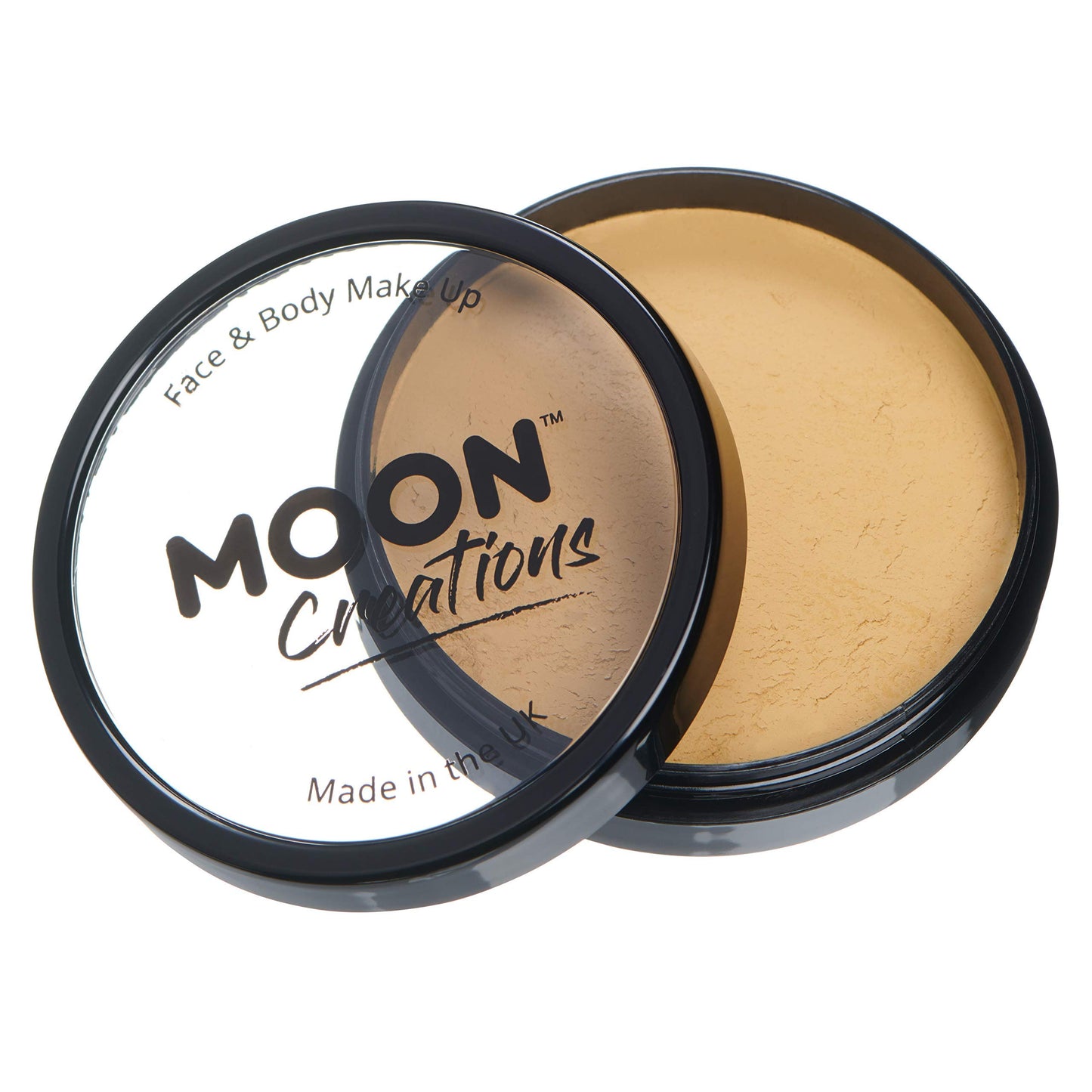 Moon Creations Pro Face & Body Paint Cake Pots Golden Sand - Professional Water Based Face Paint Makeup for Adults, Kids - 1.26oz