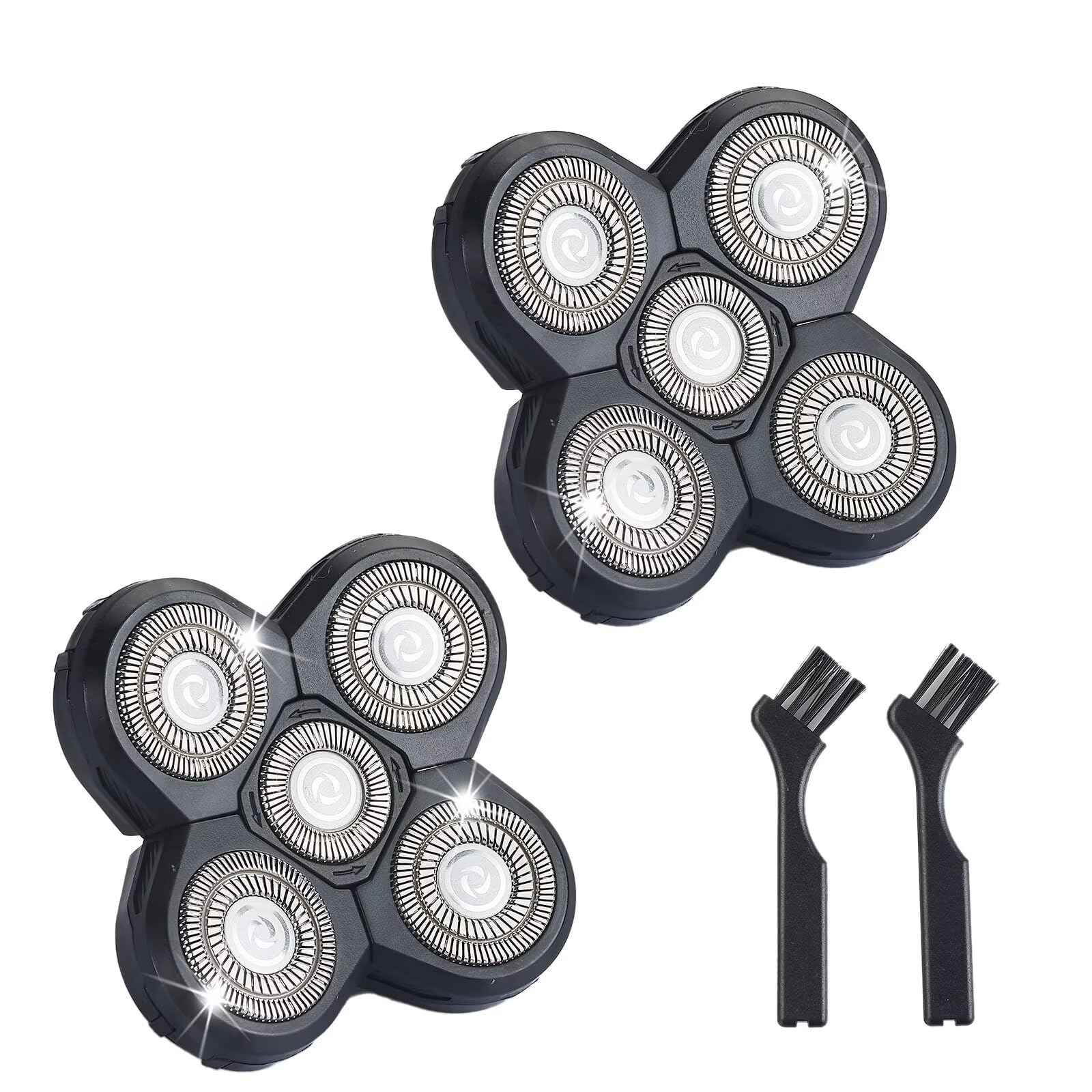 2 Pack Shaver Replacement Blades for Fre*bi*d Bald Men Head Shaver Kit, 5 Blades Head Shaver Replacement Heads,Head and Face Electric Razor Shaver Heads