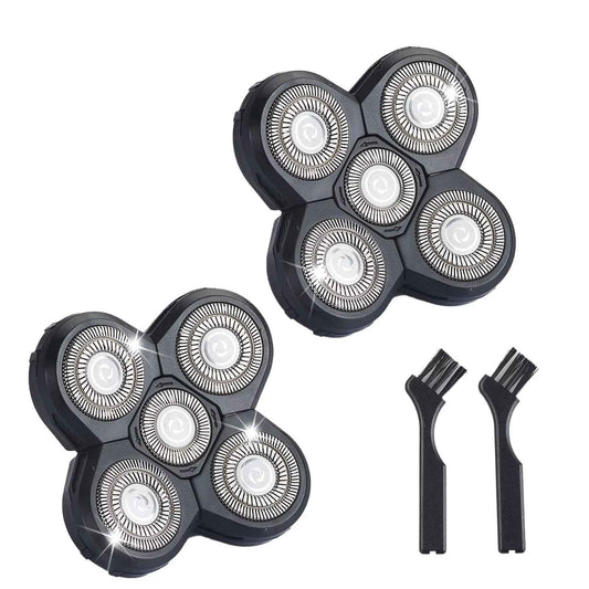 2 Pack Shaver Replacement Blades for Fre*bi*d Bald Men Head Shaver Kit, 5 Blades Head Shaver Replacement Heads,Head and Face Electric Razor Shaver Heads