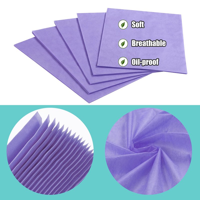 Disposable Bed Sheets for Massage Table 100 Pcs 31" x 71" Waterproof Massage Table Sheets Soft Non Woven Fabric SPA Massage Table Bed Cover Breathable for Beauty Tattoos Waxing Travel (Purple)