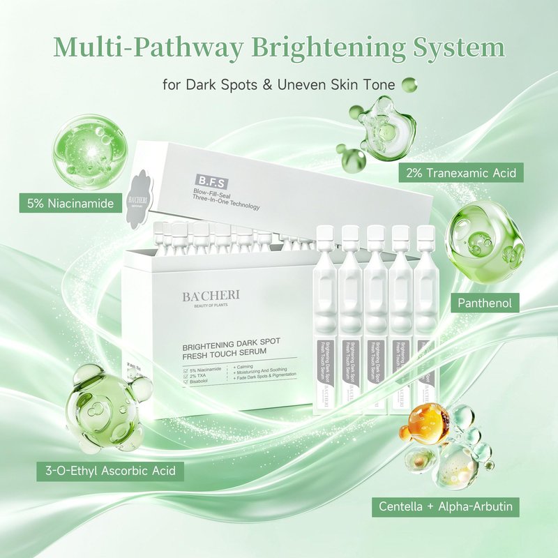 Brightening & Hydrating Face Serum Ampoules – Niacinamide, Tranexamic Acid, Vitamin C, Centella Asiatica & Alpha-Arbutin – Hydrates & Smooths for Dark Spot,Uneven Tone & Sensitive Skin – 1.5ml x 30