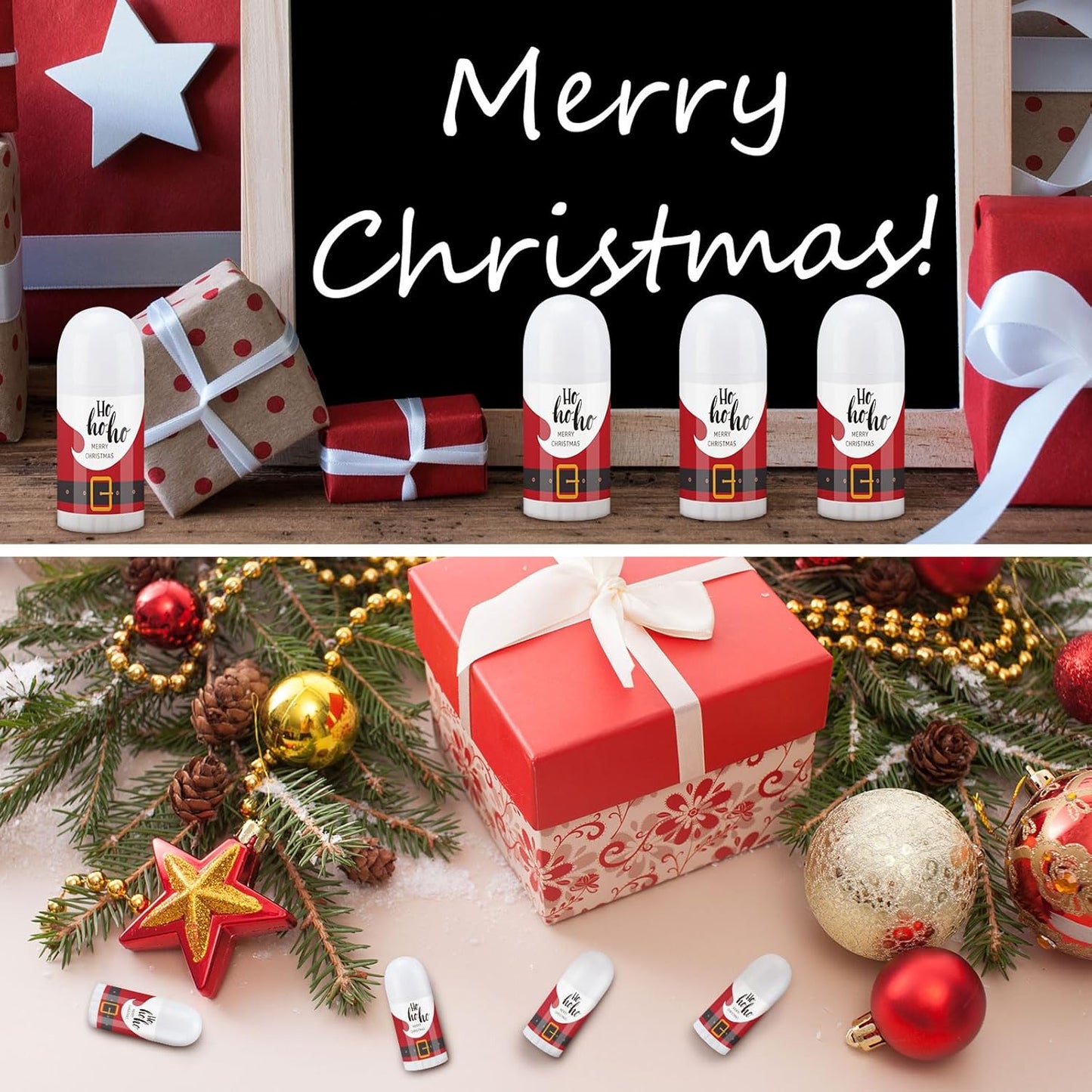 Christmas Mini Lip Balm Pack - 50 Assorted Flavors | Natural Beeswax Moisturizer for Dry Lips