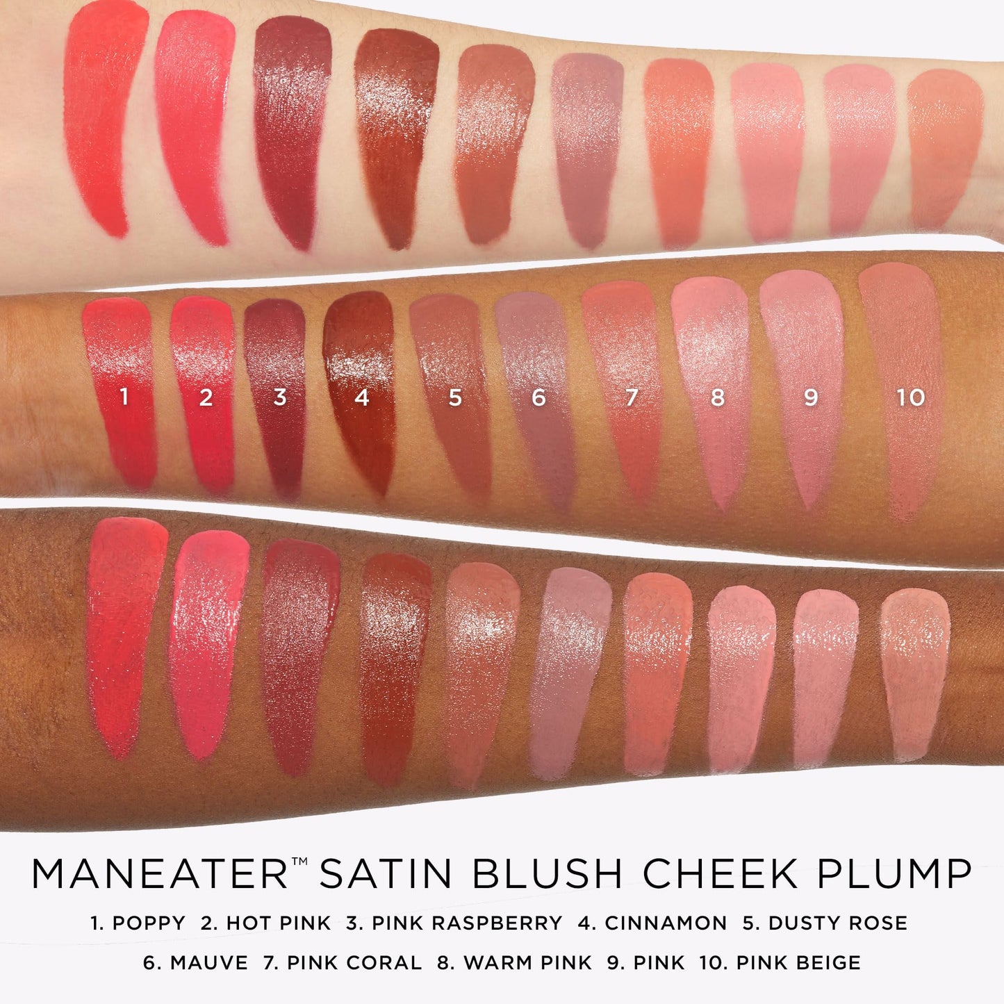 tarte maneater satin blush cheek plump – Lightweight Liquid Blush Infused with Coconut Water, Hyaluronic Acid & Vitamin E for a Hydrated Cheek Tint, Vegan & Cruelty-Free, full size, warm pink